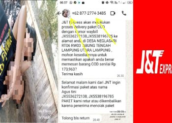 Waspada! J&T Kotabumi Curi Foto Masyarakat Sebagai Foto Profil, Warga Lampura ini Tidak Terima