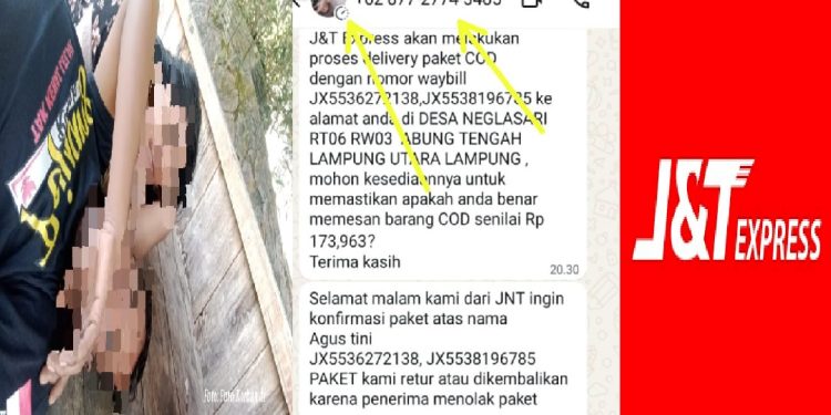 Waspada! J&T Kotabumi Curi Foto Masyarakat Sebagai Foto Profil, Warga Lampura ini Tidak Terima