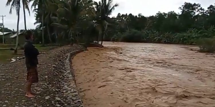 Tanggul Wai Belu Jebol ,Ketua DPC PWRI Tanggamus Minta Dinas PSDA Bangun Tanggul Permanen 