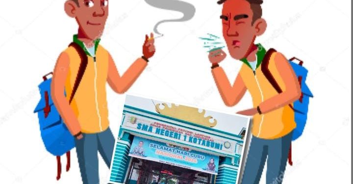 Diulang! Siswa Yang Sama Bebas Merokok Kembali Terlihat, Tetap Mengaku Dari SMAN 1 Kotabumi