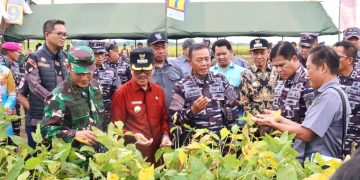 Bupati dan Wakil Bupati Lampung Utara Dampingi KASAL Tinjau Persiapan Panen Ketahanan Pangan TNI AL dan Rencana Kunjungan Presiden RI