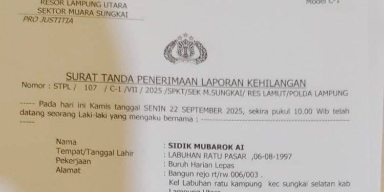 Telah Kehilangan STNK BE 3191 JZ