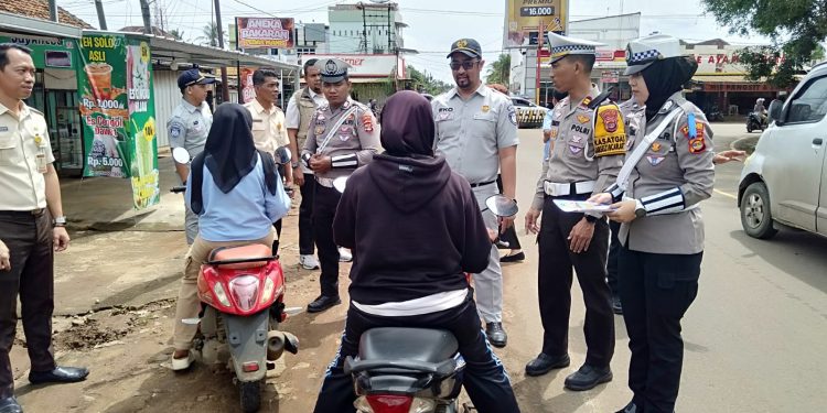 Razia Gabungan Ops Zebra Krakatau 2025 Perketat Disiplin Lalu Lintas di Lampung Timur