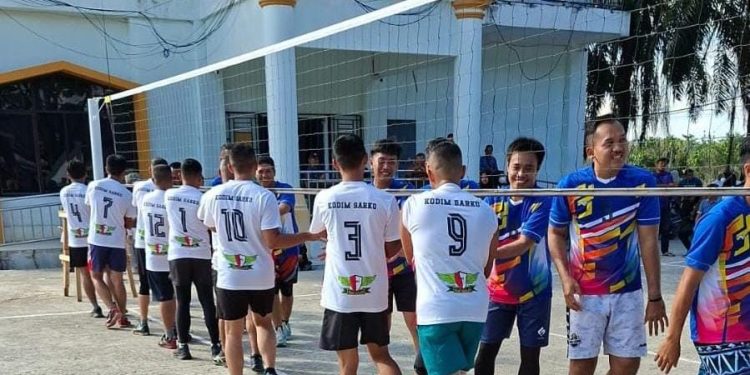 Pertandingan Turnamen Bola Voli HUT ke-76 Kabupaten Merangin
