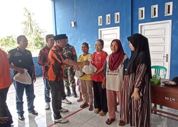 Pemuda Pancasila Beri Bantuan Paket Sembako Kepada Korban Puting Beliung di Desa Bumi Agung Marga