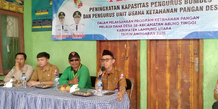 Abung Tinggi gelar pelatihan Peningkatan Kapasitas Pengurus BUMDES dan Pengurus Unit Usaha Ketahanan Pangan