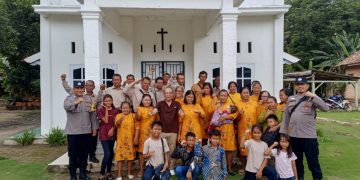 Polri Siaga Penuh! Ibadah Tahun Baru di Penawartama Berlangsung Aman dan Kondusif