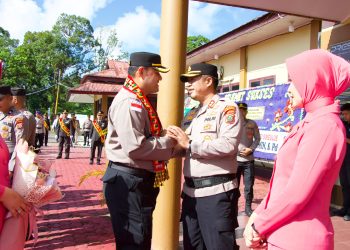 Polres Simeulue Gelar Penyambutan Kapolres Baru dan Apel Farewell Parade