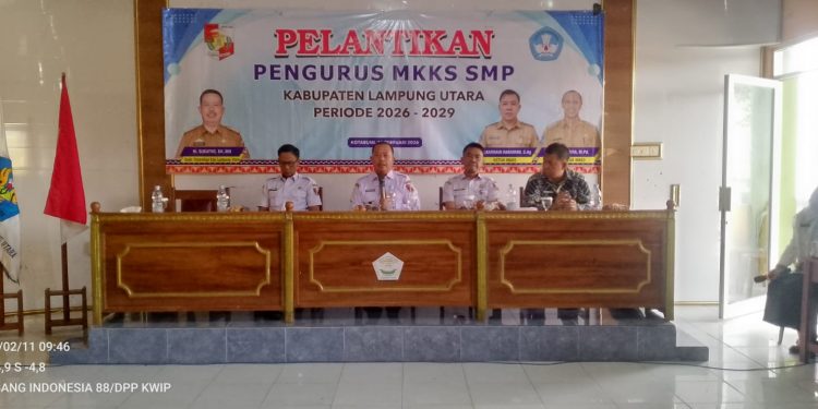 ‎Pengurus MKKS SMP Lampung Utara Periode 2026-2029 Resmi Dilantik 