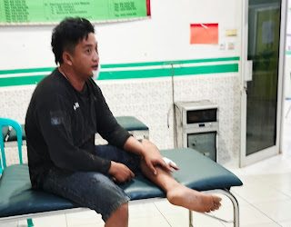 Anggota Sat Pol PP Way Kanan Menjadi Korban Pembacokan