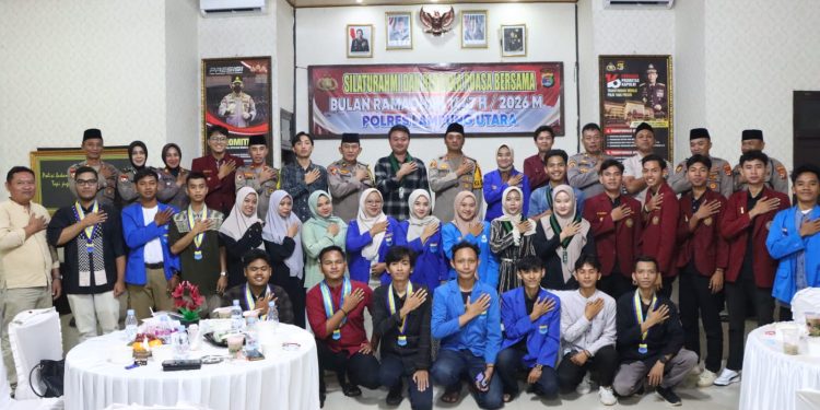 Jalin Kebersamaan, Kapolres Lampung Utara Gelar Silaturahmi dan Buka Puasa Bersama Mahasiswa