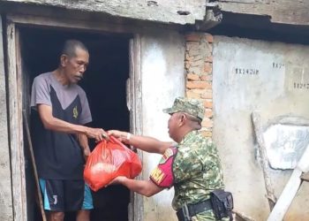 Amanah “Hamba Allah” Babinsa Bukit Kemuning salurkan Ramadhan Berkah.