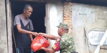 Amanah “Hamba Allah” Babinsa Bukit Kemuning salurkan Ramadhan Berkah.