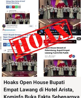 ‎Diskominfo Empat Lawang Klarifikasi Isu Open House Bupati di Hotel Arista: Dipastikan Hoaks