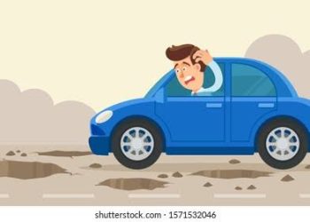 Jalan Kapten Mustopa Lampung Utara Berlubang,Banyak Kendaraan Roda Dua Terguling