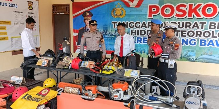 Perkuat Deteksi Dini, Tim Tanggap Bencana Darurat Polres Tulang Bawanv Pastikan Peralatan Siap Tempur 
