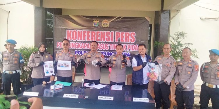 Press Rilis ! 4 Pelaku Kejahatan Antar Provinsi Di Tangkap Polres Lampung Utara