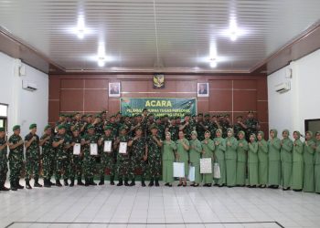Dandim 0412/LU Pimpin Upacara Korps Raport Purna Tugas: “Jaga Loyalitas dan Terus Mengabdi di Masyarakat”