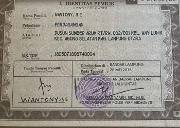Telah Hilang Satu Buah STNK Honda Bead BE 3267 KV