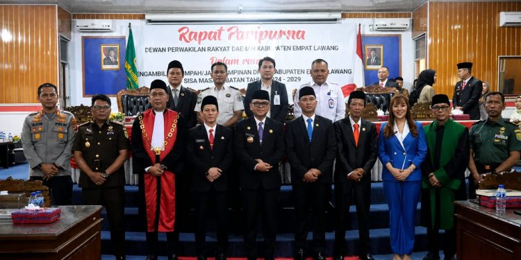 Bupati dan Wakil Bupati Empat Lawang Hadiri Rapat Paripurna Pengambilan Sumpah Janji Wakil Ketua I DPRD