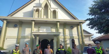 Polres Lampung Utara Amankan Ibadah Kenaikan Yesus Kristus di Gereja 
