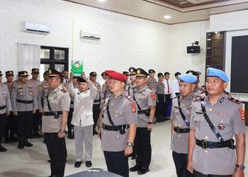 Polres Lampung Utara Gelar Sertijab PJU dan Kapolsek Jajaran