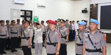 Polres Lampung Utara Gelar Sertijab PJU dan Kapolsek Jajaran