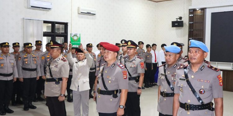 Polres Lampung Utara Gelar Sertijab PJU dan Kapolsek Jajaran
