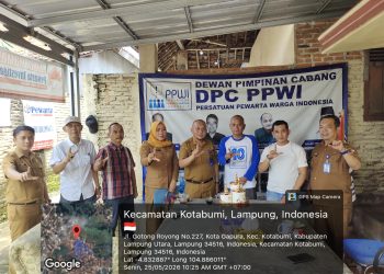 ‎Tim Kesbangpol Lampung Utara Kunjungan di Sekretariat DPC PPWI LU  ‎