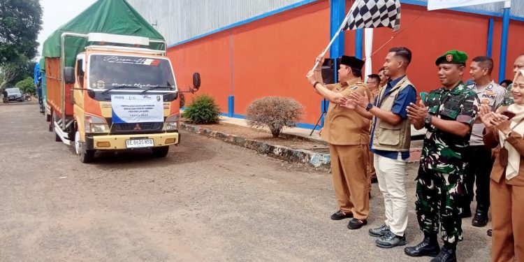 Azwar Hadi Launching Penyaluran Bantuan Pangan di Gudang Bulog Gedung Dalem