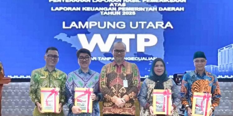 Pemerintah Kabupaten Lampung Utara Pertahankan Opini Wajar Tanpa Pengecualian