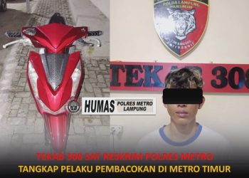 Tekab 308 Sat Reskrim Polres Metro Tangkap Pelaku Pembacokan di Metro Timur