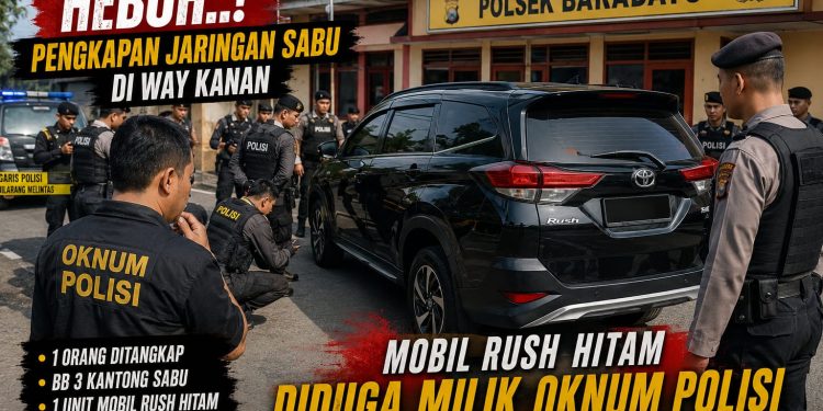 HEBOH! Diduga Libatkan Oknum Polisi, Penangkapan Jaringan Sabu Gegerkan Way Kanan