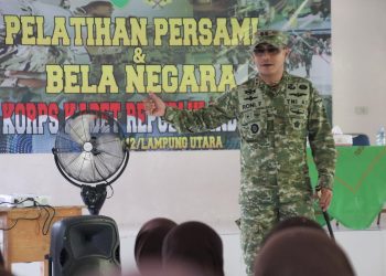 Dandim 0412/LU Tanamkan Karakter dan Motivasi kepada Peserta Pelatihan KKRI di MAN 2 Lampung Utara