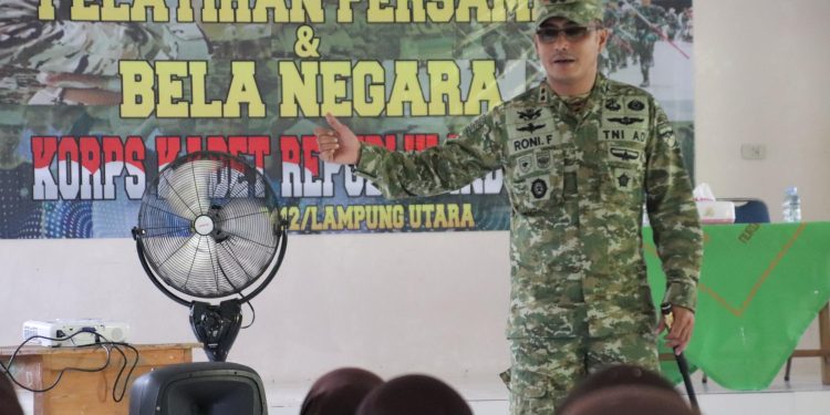 Dandim 0412/LU Tanamkan Karakter dan Motivasi kepada Peserta Pelatihan KKRI di MAN 2 Lampung Utara