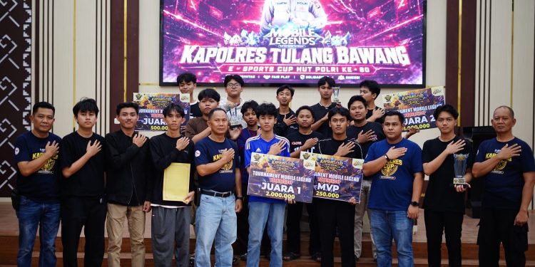 Demam E-sport Guncang Tulang Bawang, Memperingati Hut Bhayabgkara Ke-80 Polres Tulang Bawang Gelar Tournamen E-Sport Mobile Legend