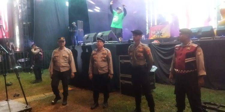 Polres Lampung Utara Amankan Konser Unity Fest di Stadion Sukung