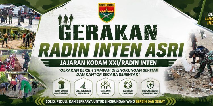 Kodam XXI/Radin Inten Ajak Masyarakat Lampung dan Bengkulu Ikut Gerakan Bersih Lingkungan Serentak
