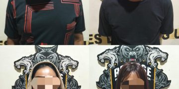 Satu Keluarga Menjadi Pelaku Curas Modus Michat , Empat TSK Dibekuk Tim Tekab 308 Presisi Polres Lampung Utara