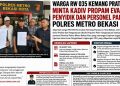Warga RW 035 Kemang Pratama 2 Minta Kadiv Propam Evaluasi Penyidik dan Personel Paminal Polres Metro Bekasi Kota