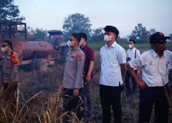 Si Jago Merah Mengamuk, Kapolres Tulang Bawang Turun Langsunh 50 Hektare Lahan Terbakar Berhasil Di Jinakan