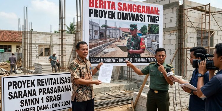 Diduga Catut Foto Anggota TNI, Plt Kepsek SMKN 1 Sragi Disorot Terkait Proyek Revitalisasi