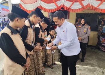 HUT Tekab 308 Ke-11, Sat Reskrim Polres Lampung Utara Gelar Syukuran dan Santuni Anak Yatim