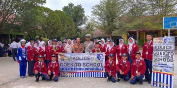 SMPN 6 KOTABUMI JADI TUAN RUMAH POLICE GOES TO SCHOOL, SOSIALISASI TERTIB LALU LINTAS DAN ANTI BULLYING