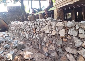 Diduga Gunakan Material Bekas, Proyek Perkuatan Tebing Way Umban Senilai Rp348 Juta Disorot