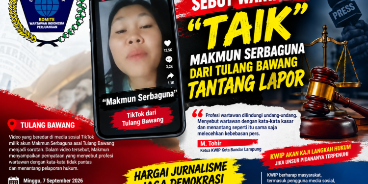 SEBUT WARTAWAN “TAIK”, MAKMUN TIKTOK DARI TULANG BAWANG TANTANG LAPOR DAN TIDAK AKAN MINTA MAAF